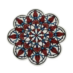 Dessous de Plat en Céramique - Rouge et Blanc
