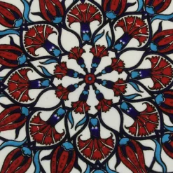 Dessous de Plat en Céramique - Rouge et Blanc