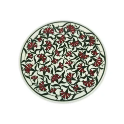 Dessous De Plat Rond Céramique - Vert et Rouge