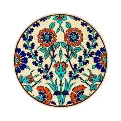 Dessous de Plat Rond en Céramique - Bleuet