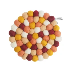 Dessous de plat rond en laine