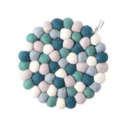 Dessous de plat rond en laine