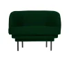 Fauteuil Cornice Velours - Vert canard u0026 métal noir