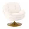 Fauteuil Memento en velours - 81 x 86 x 83 cm - Blanc