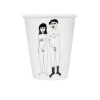 Gobelet couple nu de face en porcelaine