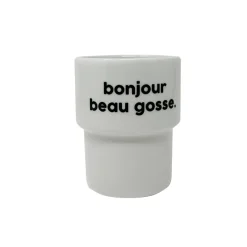 Gobelet en porcelaine - Bonjour Beau Gosse