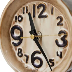 Horloge Rétro en céramique - h 23,5 cm - Crème