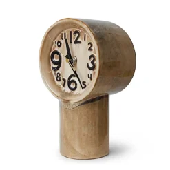 Horloge Rétro en céramique - h 23,5 cm - Crème