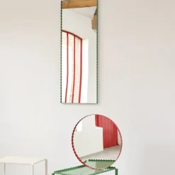 Miroir Arcs Rond - Ø 60 cm - Rouge
