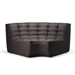 Module d'angle arrondi canapé N701 - Gris foncé