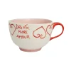 Mug Drink more amour - Rose/Rouge- Ø 16 x 8 cm