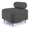 Ottoman Bovari Velours Gris Riviera 95