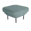 Ottoman Cornice tissu bleu u0026 métal noir