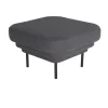 Ottoman Cornice tissu - Gris u0026 métal noir