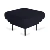 Ottoman Cornice velours - Bleu nuit u0026 métal noir