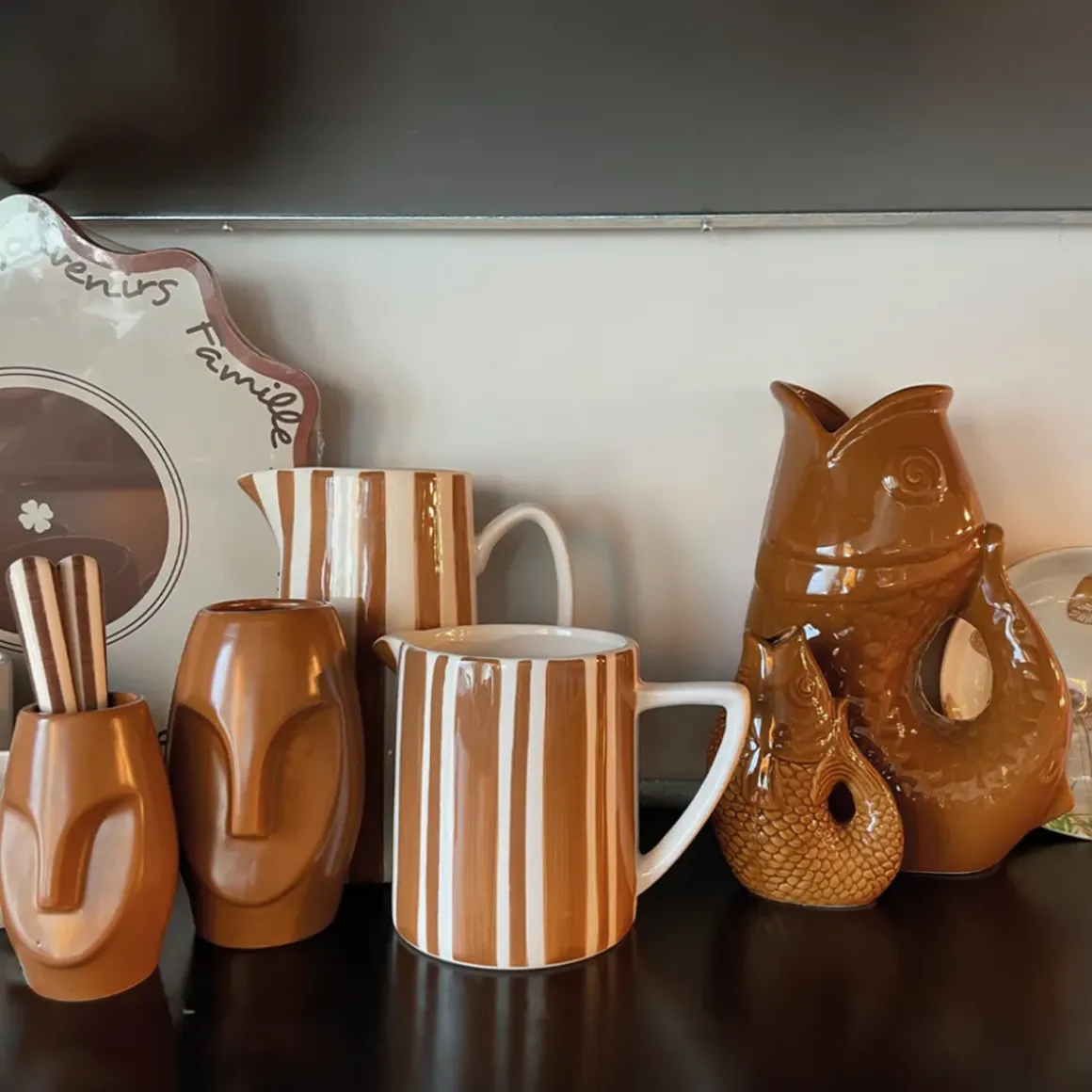 Pichet Rayure Marron
