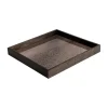 Plateau carré en miroir - Bronze