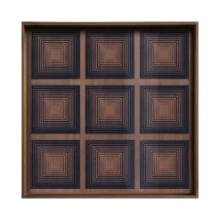 Plateau carré en verre Ink Squares