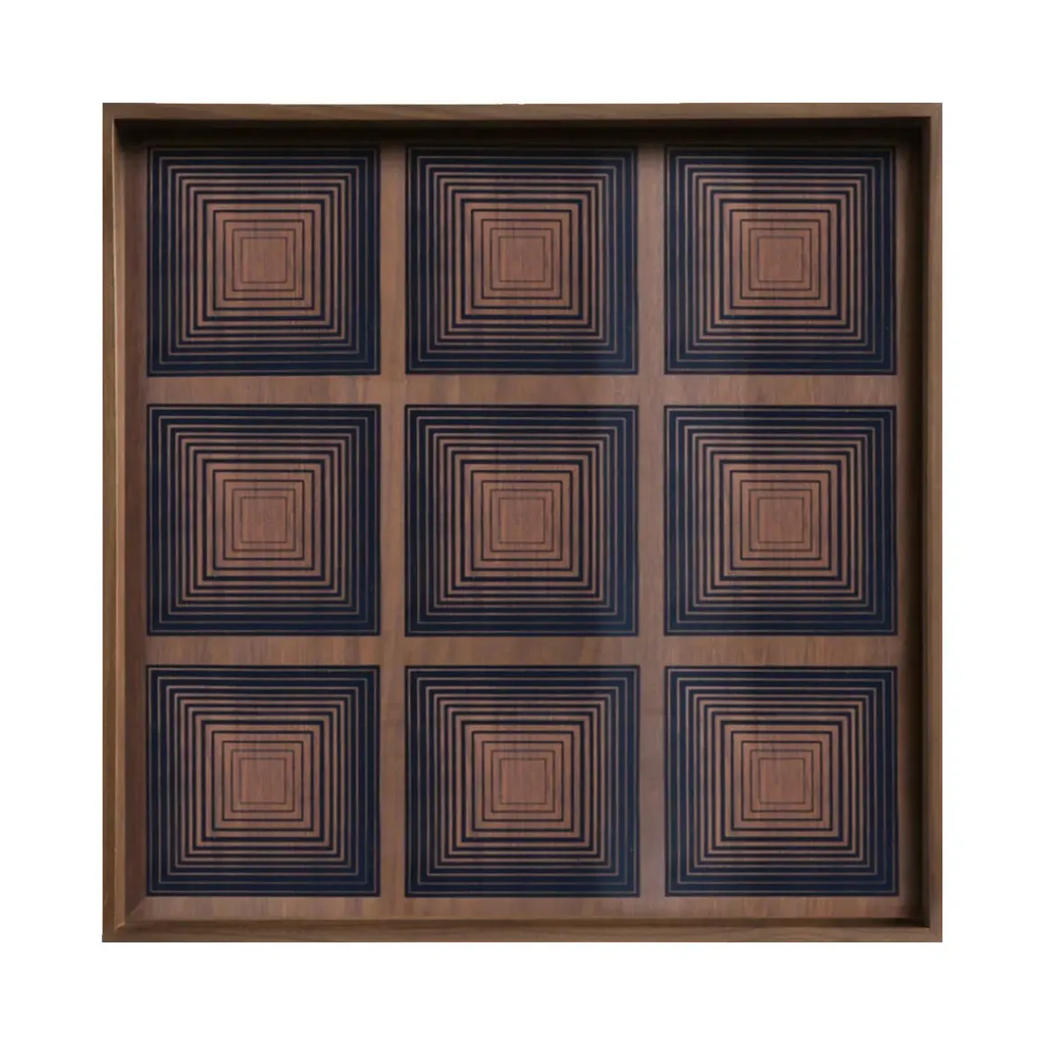 Plateau carré en verre Ink Squares