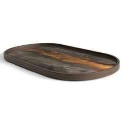 Plateau en verre - Bronze Organic - Oblong - 71 x 36 cm