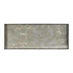 Plateau en verre Fossil Organic - Gris