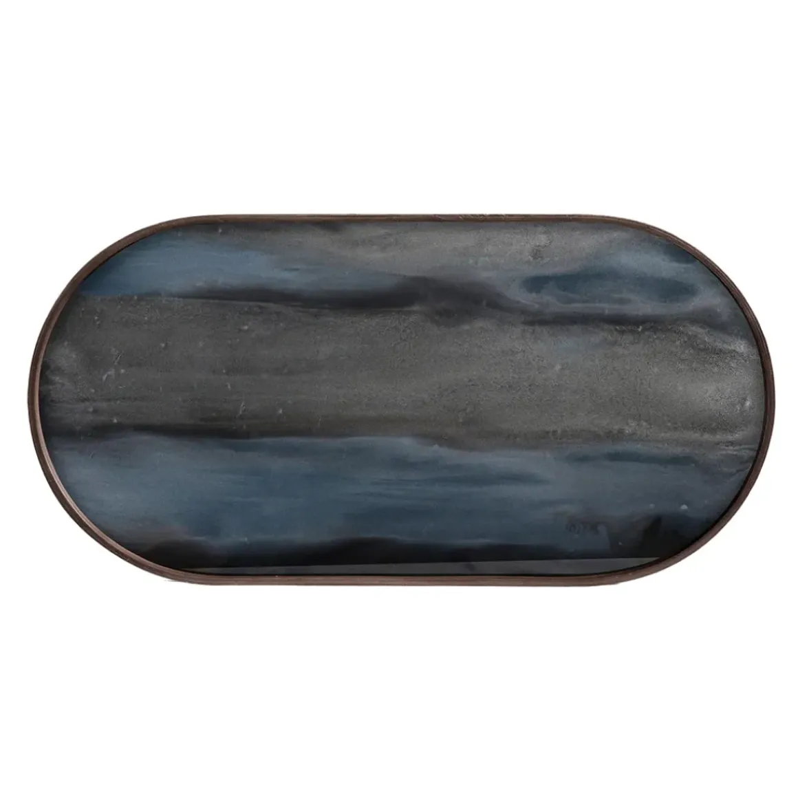 Plateau en verre Graphite - Organic Glass Oblong - L 71 cm