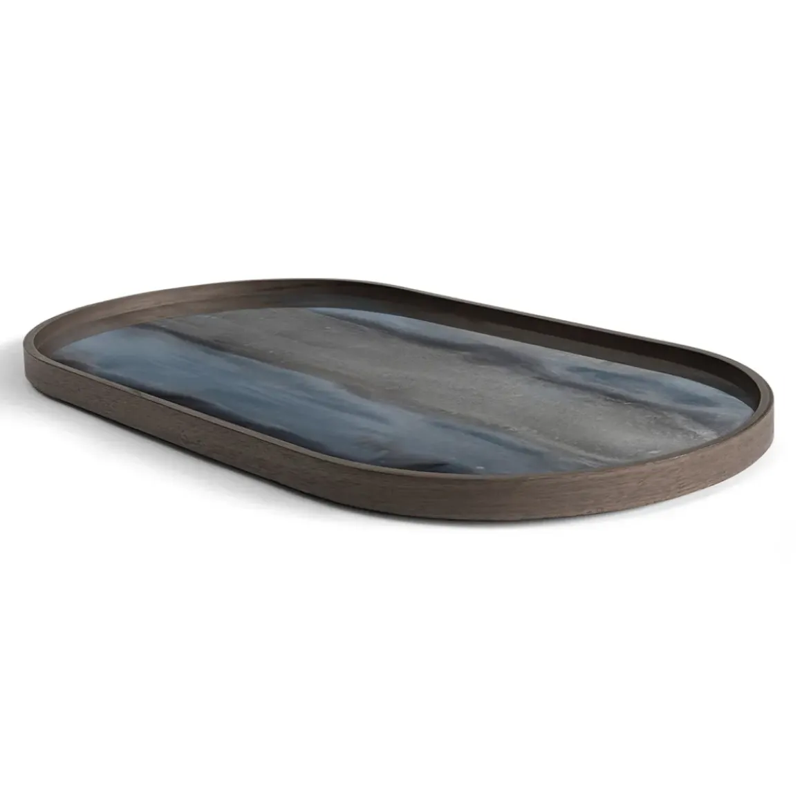 Plateau en verre Graphite - Organic Glass Oblong - L 71 cm