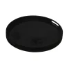 Plateau miroir fortement vieilli Charbon - Ø 48 cm