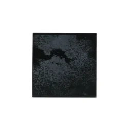 Plateau miroir vieilli carré - Charbon - 37 x 37 cm