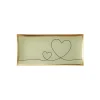 Plateau Rectangle L - C?ur - Blanc - 10 x 21 cm