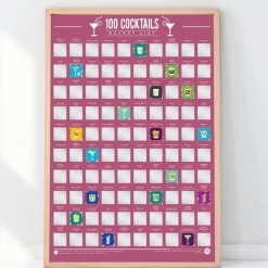 Poster à gratter 100 Cocktails