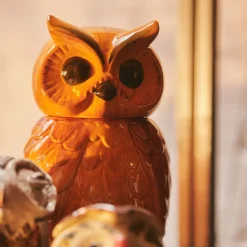 Pot Hibou Tangerine en Céramique - 16.5 x 16.2 x 8.5 cm