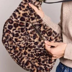 Sac Rosa Teddy en fourrure - Léopard