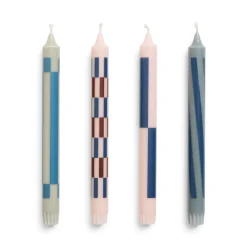 Set de 4 Bougies Pattern - Pink u0026 Blues