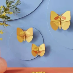 Set De 3 Décorations Murale Yellow Butterflies