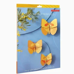 Set De 3 Décorations Murale Yellow Butterflies