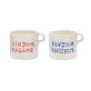 Set de 2 Mugs Bonjour Madame u0026 Bonjour Monsieur