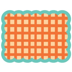 Set de table Biscotti à Carreaux - 38 cm x 48 cm - Rouge u0026 Bleu
