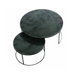 Set de 2 tables tables gigognes Nesting - Charcoal - Ø 92 cm