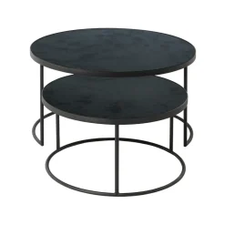 Set de 2 tables tables gigognes Nesting - Charcoal - Ø 92 cm