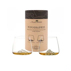 Set de 2 verres topographic Everest u0026 Mont Blanc