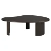 Table basse Boomerang en acajou L 85 x l 77 - Marron