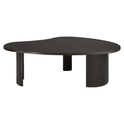 Table basse Boomerang en acajou L 85 x l 77 - Marron