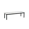 Table basse Kofi Chêne Massif Noir u0026 Verre Roseau Clair - l 140 x L 50 x h 36 cm