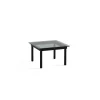Table basse Kofi Chêne Massif Noir u0026 Verre Teinté Gris - l 60 x L 60 x h 36 cm