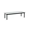 Table basse Kofi Chêne Massif Noir u0026 Verre Clair - l 140 x L 50 x h 36 cm