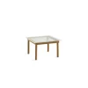 Table basse Kofi Chêne Massif u0026 Verre Roseau Transparent - l 60 x L 60 x h 36 cm
