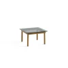 Table basse Kofi Chêne Massif u0026 Verre Teinté Gris - l 60 x L 60 x h 36 cm