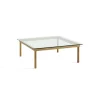 Table basse Kofi Chêne Massif u0026 Verre Clair - l 100 x L 100 x h 36 cm