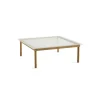 Table basse Kofi Chêne Massif u0026 Verre Roseau Transparent - l 100 x L 100 x h 36 cm